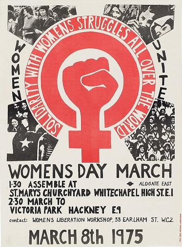 cartel marcha día de la mujer 1975